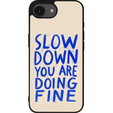 iPhone 16e Case Hülle - Silikon schwarz Slow down 2026