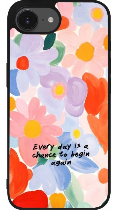 iPhone 17e / 16e Case Hülle - Silikon schwarz Every day is a chance Spring 2026