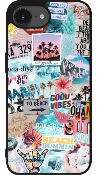 iPhone 16e Case Hülle - Silikon schwarz Summer 20 collage