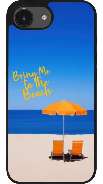 iPhone 16e Case Hülle - Silikon schwarz Summer 2025 Bring me to the beach