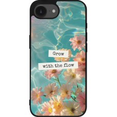 iPhone 16e Case Hülle - Silikon schwarz Summer 2025 Grow with the flow
