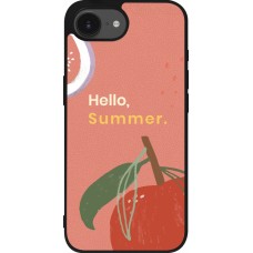 iPhone 16e Case Hülle - Silikon schwarz Summer 2025 Hello summer