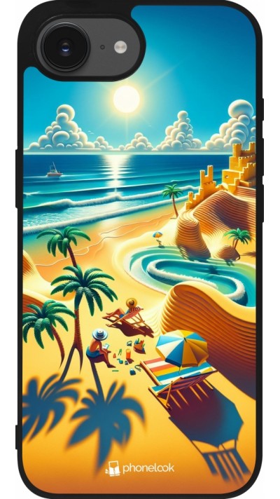 iPhone 16e Case Hülle - Silikon schwarz Sonnenuntergang Brise