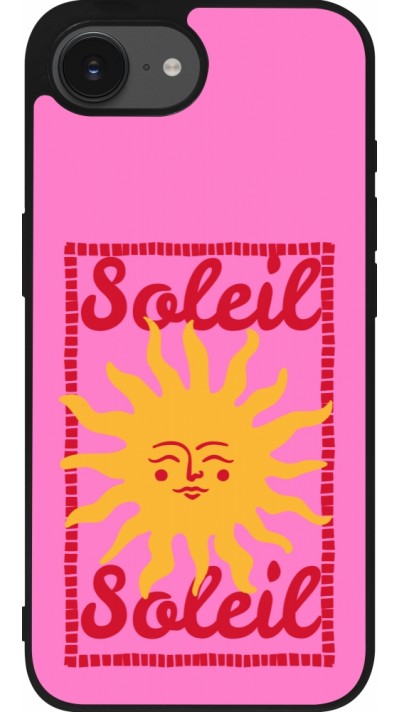 Coque iPhone 17e / 16e - Silicone rigide noir Sun sun 2026