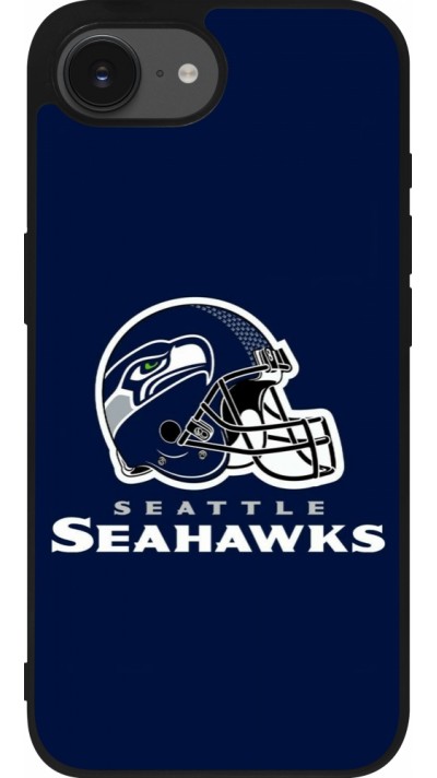 Coque iPhone 16e - Silicone rigide noir Super Bowl 26 Seattle 3