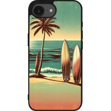 iPhone 16e Case Hülle - Silikon schwarz Surf Paradise