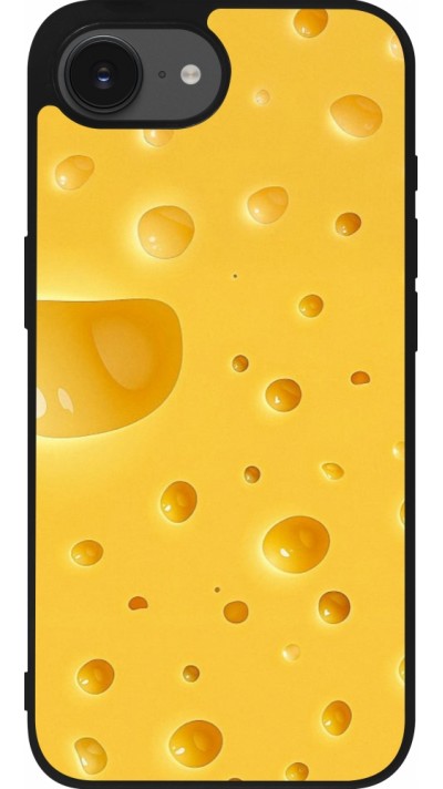 iPhone 16e Case Hülle - Silikon schwarz  Nationalfeiertag Schweiz Cheese
