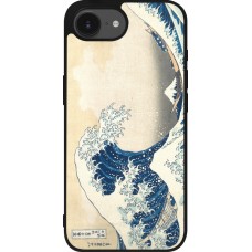 iPhone 16e Case Hülle - Silikon schwarz Kunstbild - Die große Welle vor Kanagawa - Hokusai