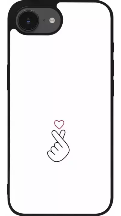 iPhone 16e Case Hülle - Silikon schwarz Valentine 2024 heat by Millennials