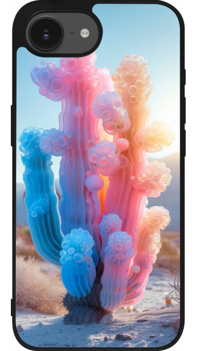 iPhone 16e Case Hülle - Silikon schwarz Artificial vegetation 2025