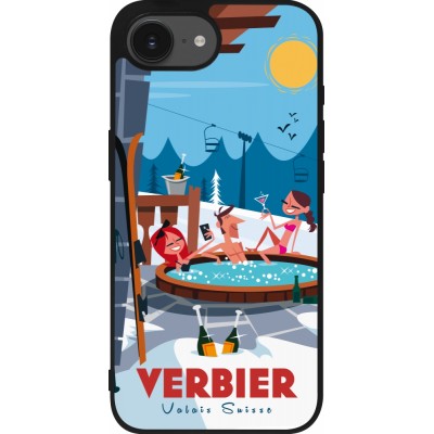 iPhone 16e Case Hülle - Silikon schwarz Verbier Mountain Jacuzzi