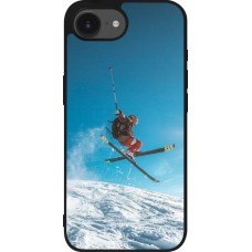 iPhone 16e Case Hülle - Silikon schwarz Winter 22 Ski Jump