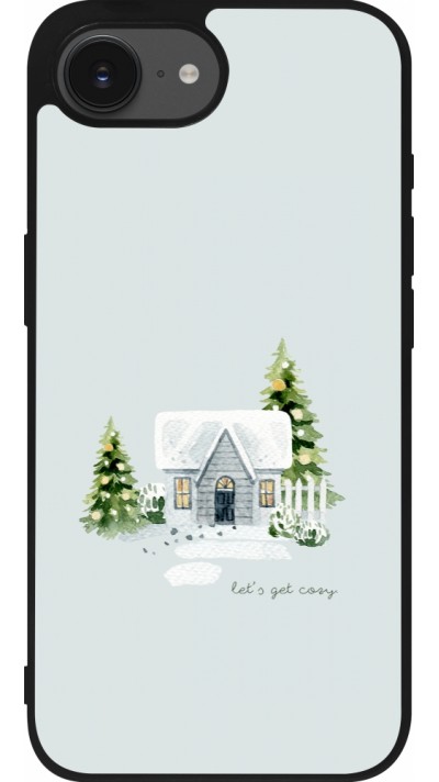 iPhone 16e Case Hülle - Silikon schwarz Winter 25 Cosy House