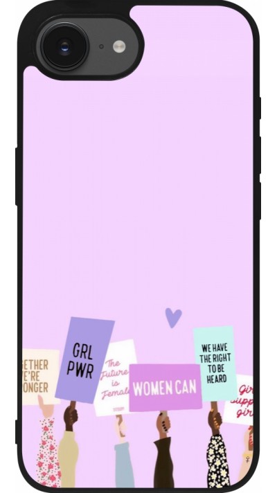 Coque iPhone 17e / 16e - Silicone rigide noir Womens day 2026 9