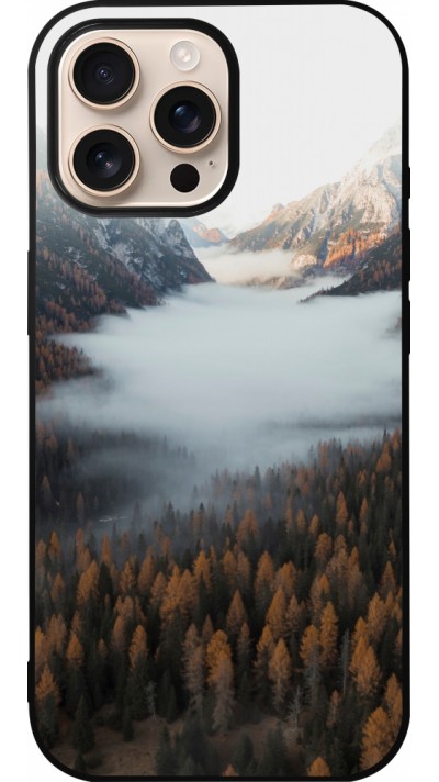 iPhone 16 Pro Max Case Hülle - Silikon schwarz Autumn 22 forest lanscape