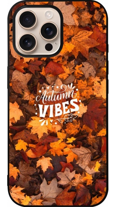iPhone 16 Pro Max Case Hülle - Silikon schwarz Autumn 25 Autumn vibes