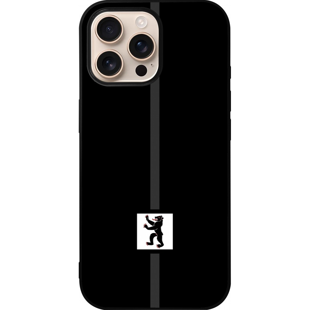 Coque iPhone 16 Pro Max - Silicone rigide noir Canton AI noir