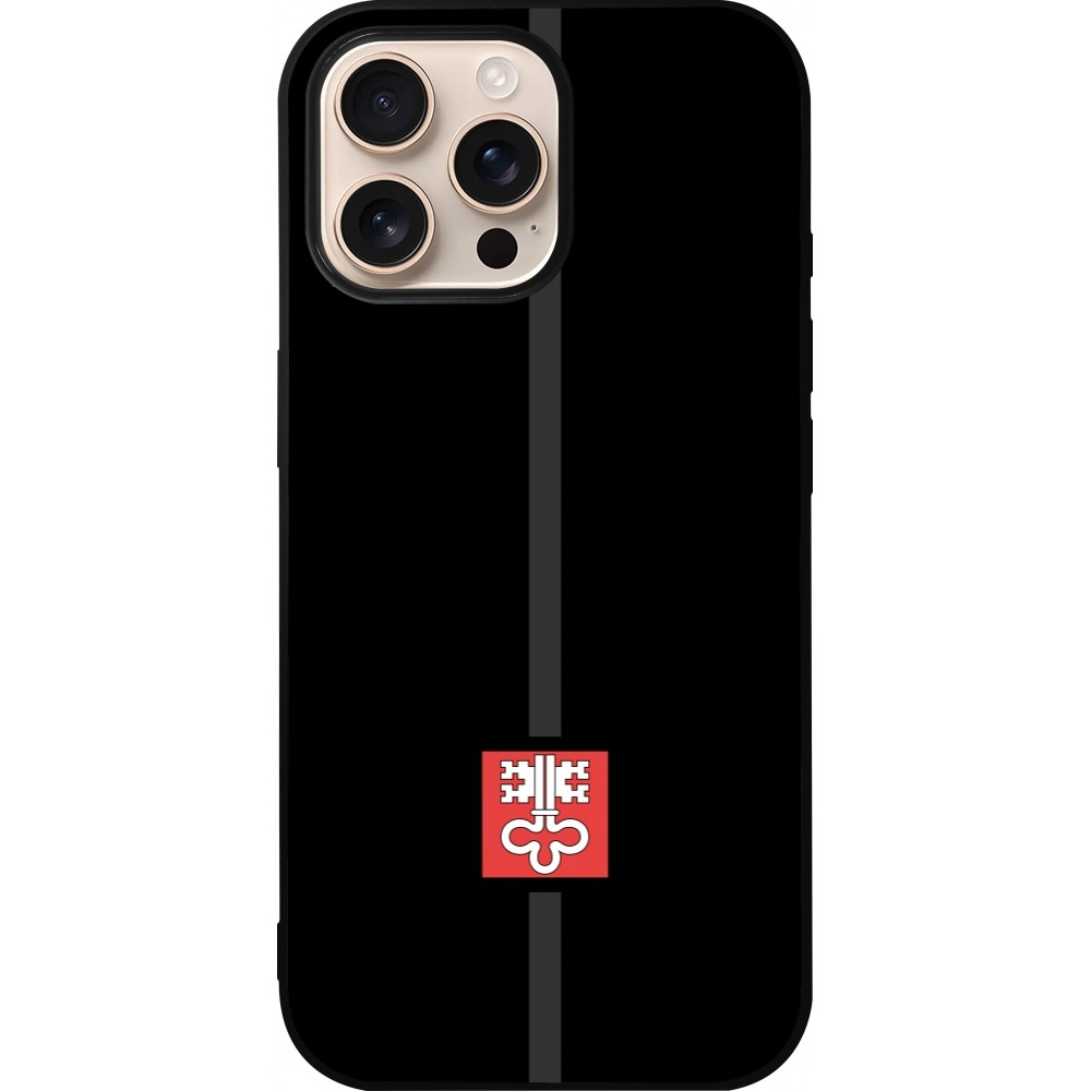 iPhone 16 Pro Max Case Hülle - Silikon schwarz Kanton NW schwarz