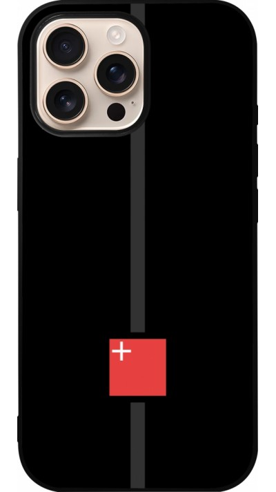 iPhone 16 Pro Max Case Hülle - Silikon schwarz Kanton SZ schwarz
