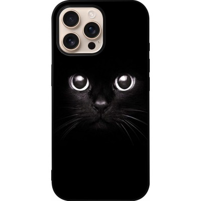 iPhone 16 Pro Max Case Hülle - Silikon schwarz Cat eyes