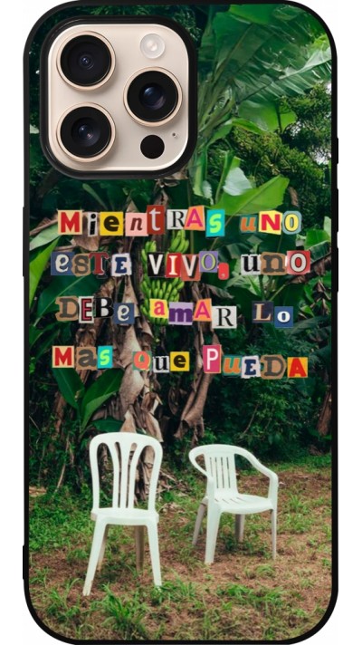 iPhone 16 Pro Max Case Hülle - Silikon schwarz Chairs DTMF