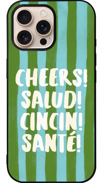 iPhone 16 Pro Max Case Hülle - Silikon schwarz Cheers 2026