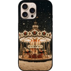 iPhone 16 Pro Max Case Hülle - Silikon schwarz Christmas 25 Carousel