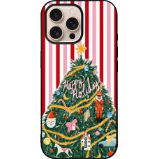 iPhone 16 Pro Max Case Hülle - Silikon schwarz Christmas 25 Happy Holiday