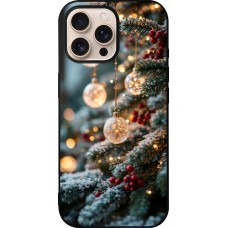 iPhone 16 Pro Max Case Hülle - Silikon schwarz Christmas 25 Xmas Decorated Tree
