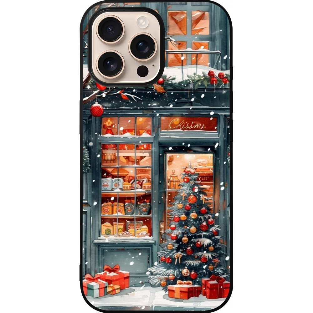 iPhone 16 Pro Max Case Hülle - Silikon schwarz Christmas 25 Xmas Shop