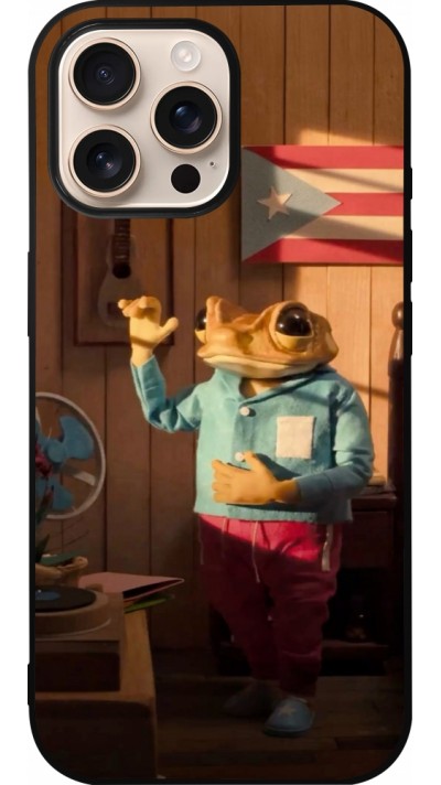 iPhone 16 Pro Max Case Hülle - Silikon schwarz Dancing frog DTMF