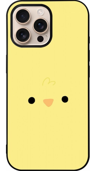 iPhone 16 Pro Max Case Hülle - Silikon schwarz Easter 2026 Little chicken