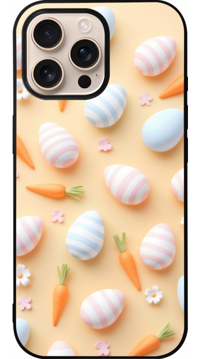 iPhone 16 Pro Max Case Hülle - Silikon schwarz Easter 2026 Pattern Easter