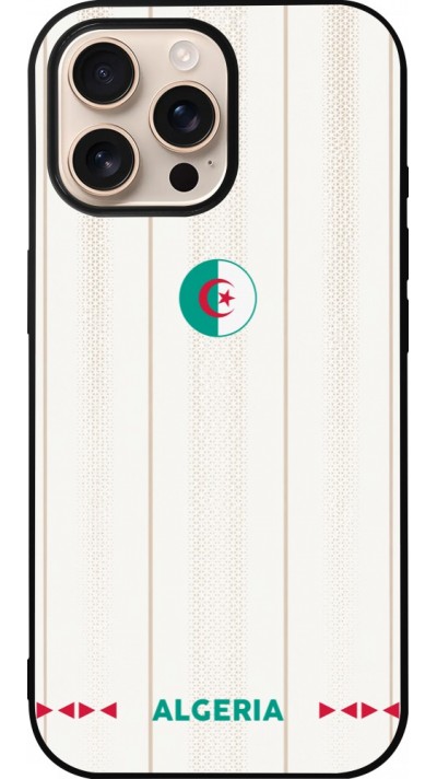 iPhone 16 Pro Max Case Hülle - Silikon schwarz Algerien 2026 personalisierbares Fussballtrikot