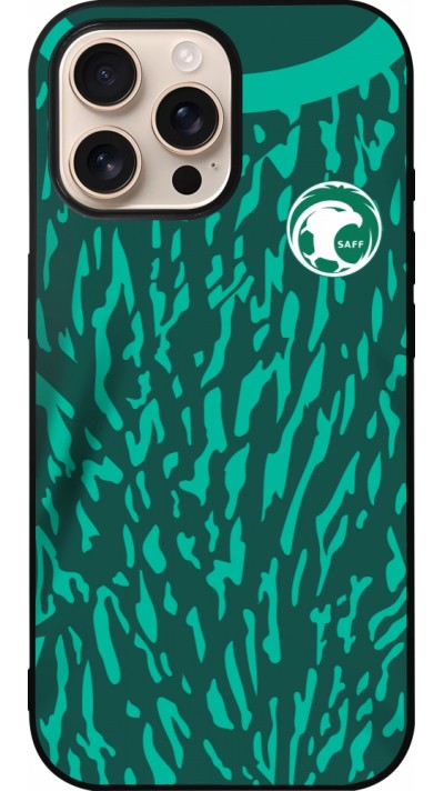 iPhone 16 Pro Max Case Hülle - Silikon schwarz Saudi-Arabien 2022 personalisierbares Fussballtrikot