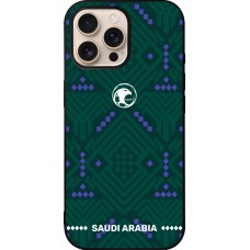 iPhone 16 Pro Max Case Hülle - Silikon schwarz Saudi Arabien 2026 personalisierbares Fussballtrikot