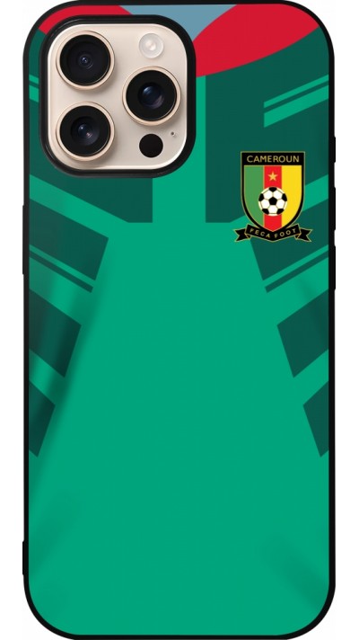 iPhone 16 Pro Max Case Hülle - Silikon schwarz Kamerun 2022 personalisierbares Fussballtrikot