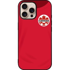 iPhone 16 Pro Max Case Hülle - Silikon schwarz Kanada 2022 personalisierbares Fussballtrikot