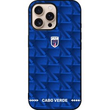 iPhone 16 Pro Max Case Hülle - Silikon schwarz Kap Verde 2026 personalisierbares Fussballtrikot