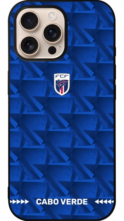iPhone 16 Pro Max Case Hülle - Silikon schwarz Kap Verde 2026 personalisierbares Fussballtrikot