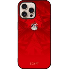 iPhone 16 Pro Max Case Hülle - Silikon schwarz Ägypten 2026 personalisierbares Fussballtrikot