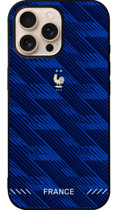iPhone 16 Pro Max Case Hülle - Silikon schwarz Frankreich 2026 personalisierbares Fussballtrikot
