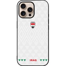 iPhone 16 Pro Max Case Hülle - Silikon schwarz Irak 2026 personalisierbares Fussballtrikot