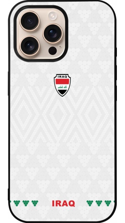 iPhone 16 Pro Max Case Hülle - Silikon schwarz Irak 2026 personalisierbares Fussballtrikot