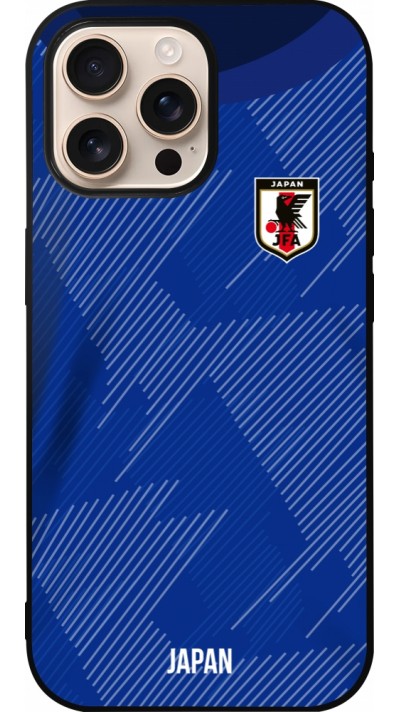 iPhone 16 Pro Max Case Hülle - Silikon schwarz Japan 2022 personalisierbares Fussballtrikot