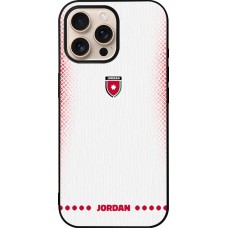 iPhone 16 Pro Max Case Hülle - Silikon schwarz Jordanien 2026 personalisierbares Fussballtrikot