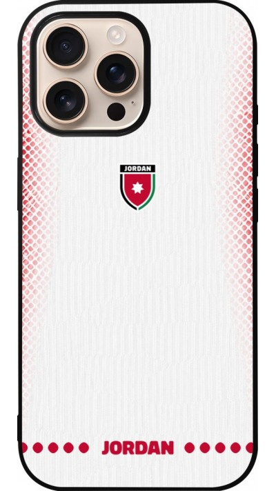 iPhone 16 Pro Max Case Hülle - Silikon schwarz Jordanien 2026 personalisierbares Fussballtrikot