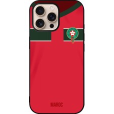 iPhone 16 Pro Max Case Hülle - Silikon schwarz Marokko 2022 personalisierbares Fussballtrikot