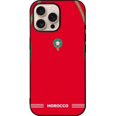 iPhone 16 Pro Max Case Hülle - Silikon schwarz Marokko 2026 personalisierbares Fussballtrikot