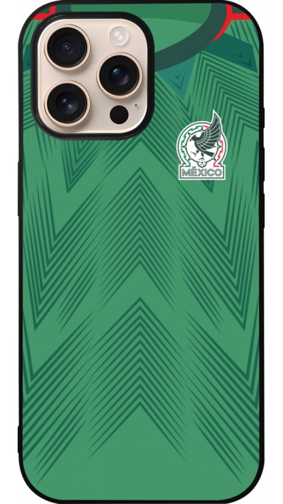 iPhone 16 Pro Max Case Hülle - Silikon schwarz Mexiko 2022 personalisierbares Fussballtrikot